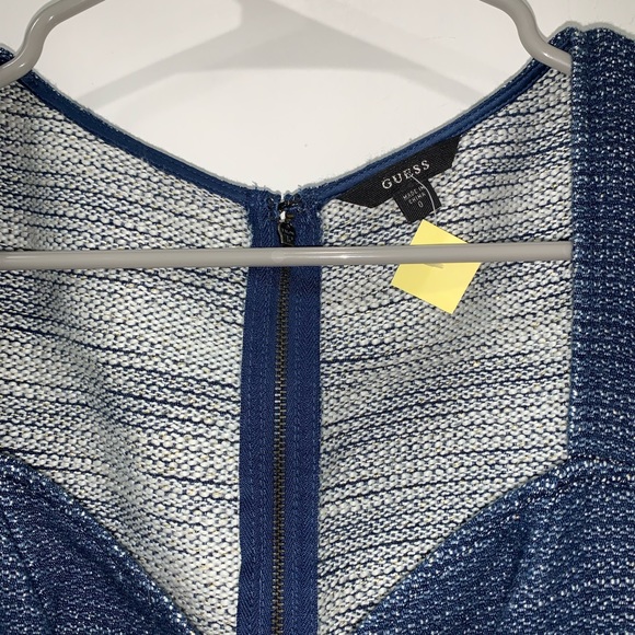 SOLD GUESS Indigo Cap-Sleeve Boucle Dress - Picture 8 of 15